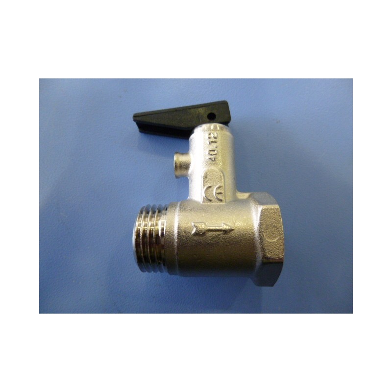 Soupape De Sécurité 3 BAR 1/2" Avec Tige Cuivre Ø15mm - Filetage 1/4 - Compatible Chaudière Sime 6042201