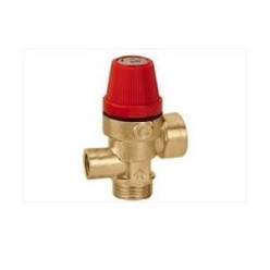 SAFETY VALVE CALEFFI 3BAR 1 /2" M-H WITH PRESSURE GAUGE CONNECTION