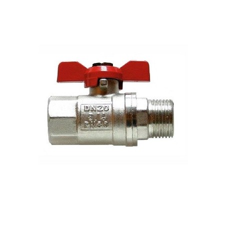 BALL VALVE Butterfly handle MALE-FEMALE 1/2"
