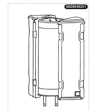 Deposito agua 20 litros rectangular grifo metálico con soporte 11E04010 —  Recambiosdelcamion