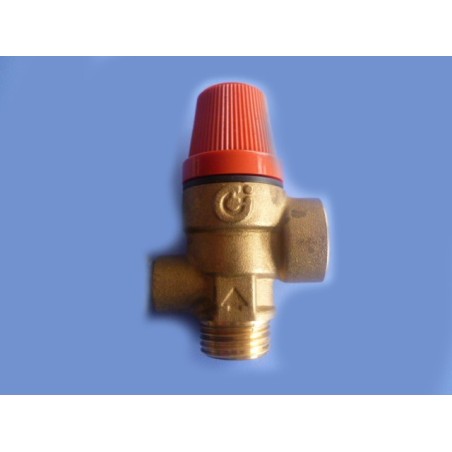 SAFETY VALVE CALEFFI 3BAR 1 /2" M-H WITH PRESSURE GAUGE CONNECTION