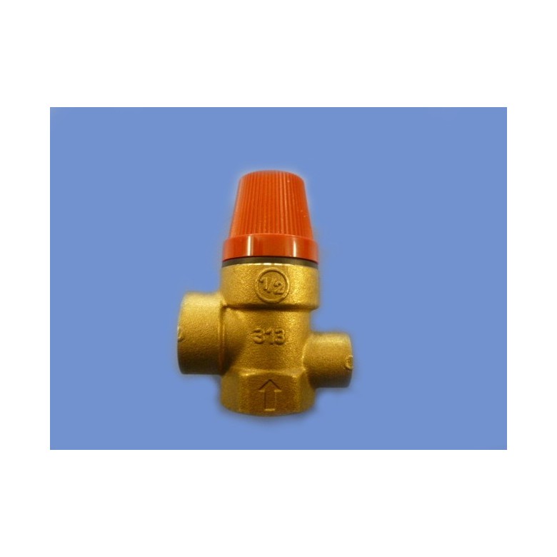 SAFETY VALVE CALEFFI 3BAR 1 /2" H-H WITH PRESSURE GAUGE CONNECTION
