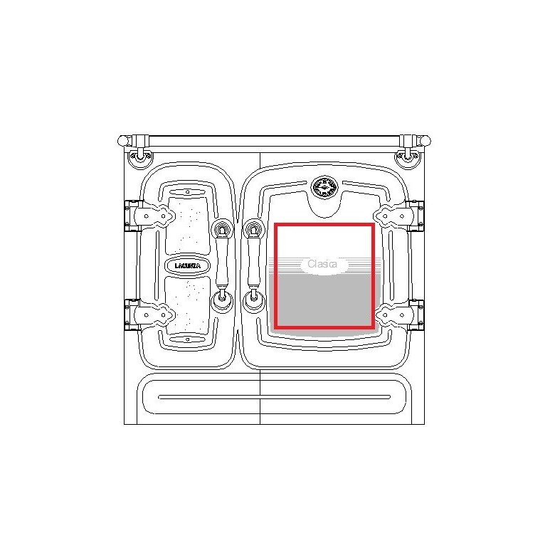 CRISTAL PUERTA HORNO COCINA LACUNZA CLASICA Nº8