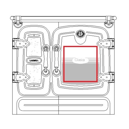 CRISTAL PUERTA HORNO COCINA LACUNZA CLASICA Nº7