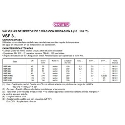 VALVULA DE SECTOR 3 VIAS CON BRIDAS VSF 3401"1/2 