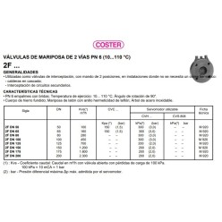 VALVULA DE MARIPOSA DE 2 VIAS 2F DN 65