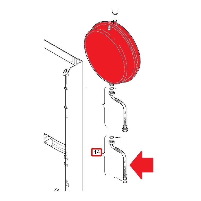 TUBO FLEXIBLE VASO 8700703120