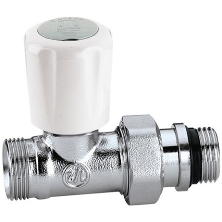 Angled convertible radiator valve for copper and plastic pipes straight 1/2"  339402
