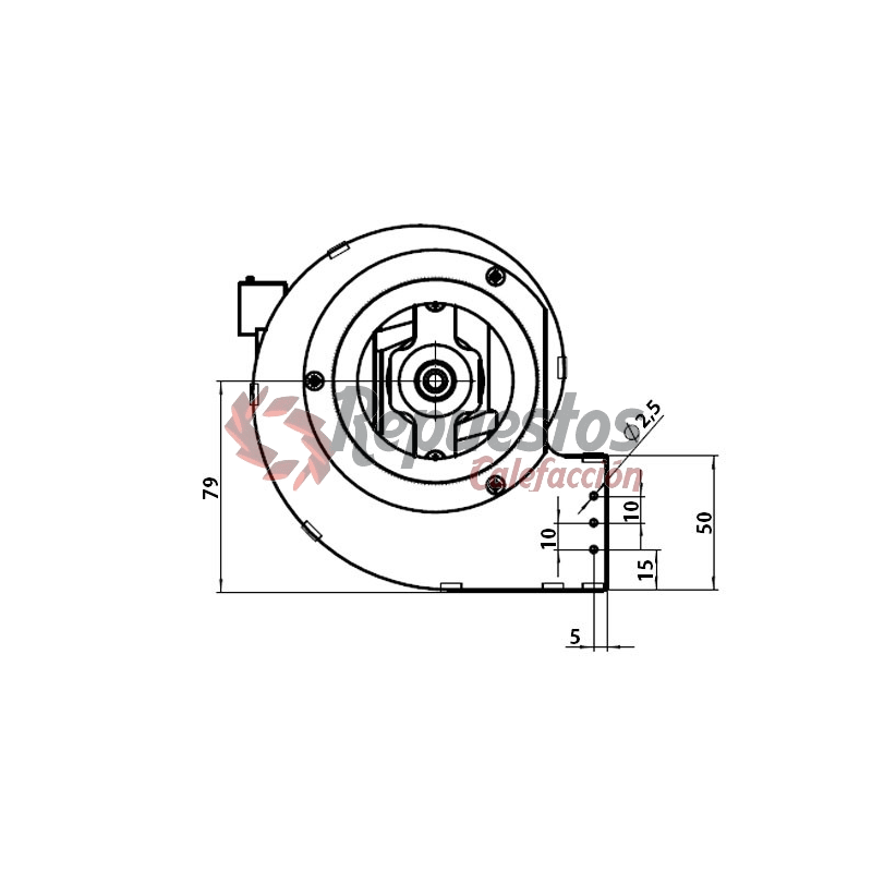 Ventilateur Centrifuge pour Poêle à Granulés - ref 207722