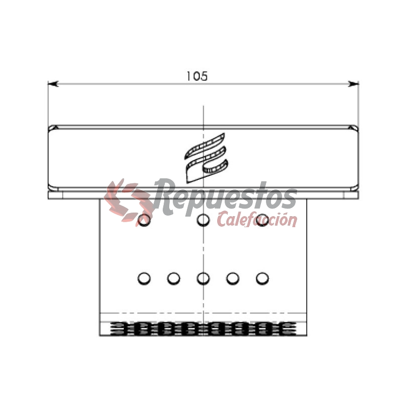 Assieme cestello braciere per stufe a pellet INOX 18000 ADLER ARTEL