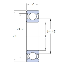 Rodamiento de bolas 609-2Z