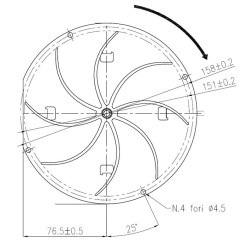 Extractor de humos para estufas a pellets con motor ECOFIT 2RECA3