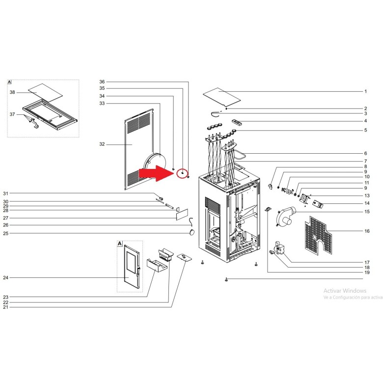 SENSOR DE TEMPERATURA ESTUFA PELLETS BIO MAX BAXI