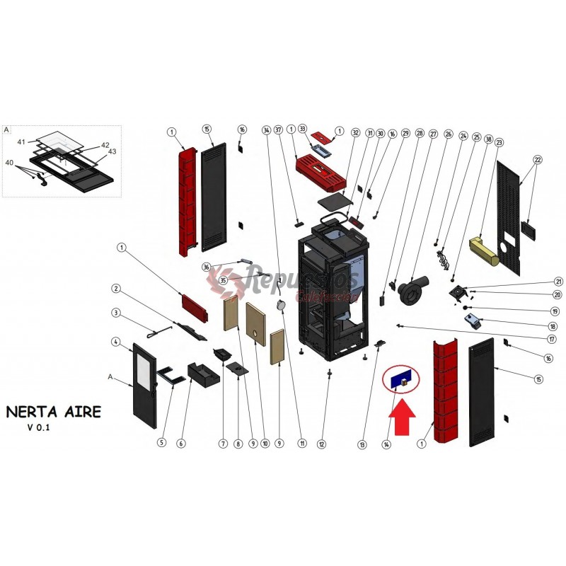 ELECTRONIC CARD FOR AIR PELLETS STOVES BAXI 7702239