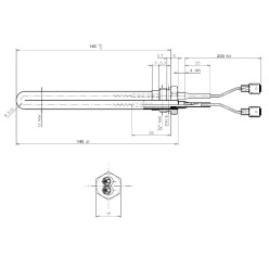 RESISTENCIA ESTUFAS  PELLET 3/8 350 W