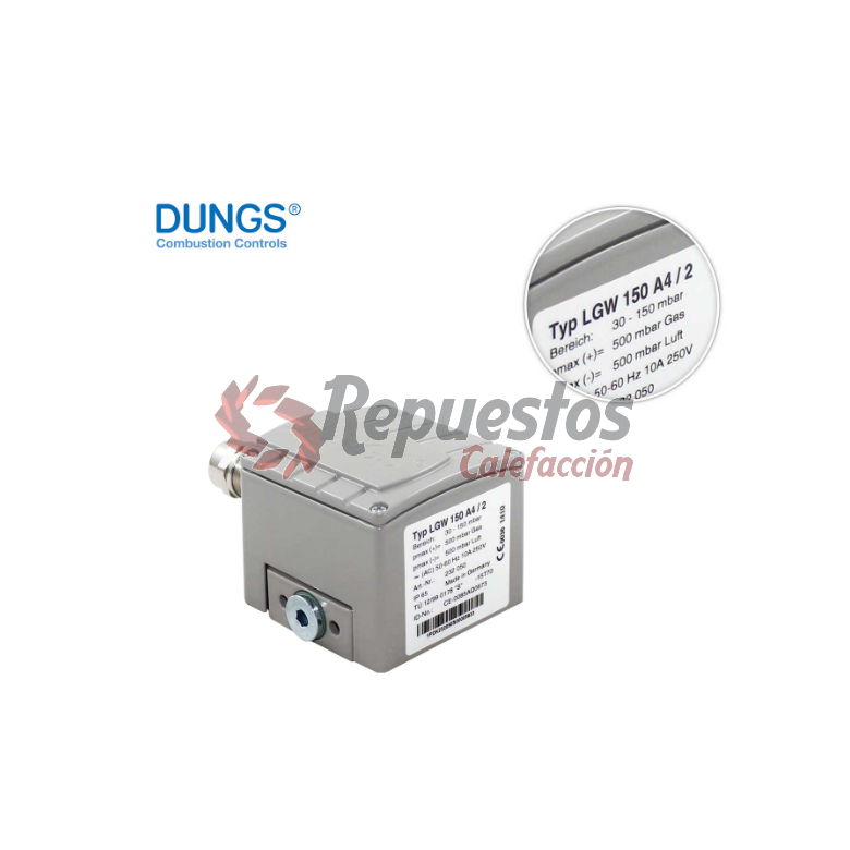LGW 150 A4/2 IP65 PRESSURE SWITCH DUNGS 232050