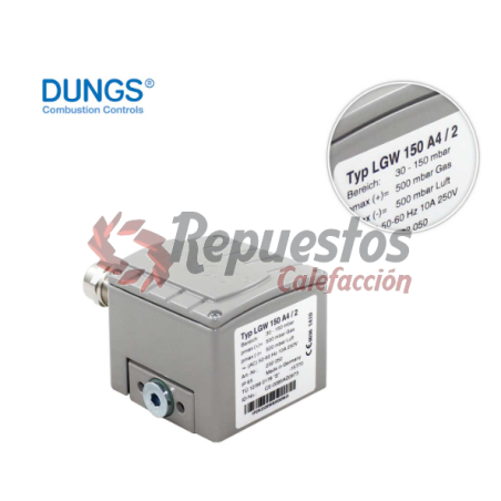 LGW 150 A4/2 IP65 PRESSURE SWITCH DUNGS 232050