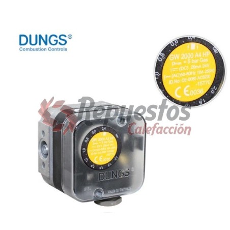 GW 2000 A4 HP IP54 400-2000mbar. PRESOSTATO DUNGS 246665