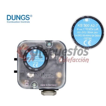 KS 300 A2-7 0,2-3mbar. PRESOSTATO DIFERENCIAL AIRE DUNGS 257843