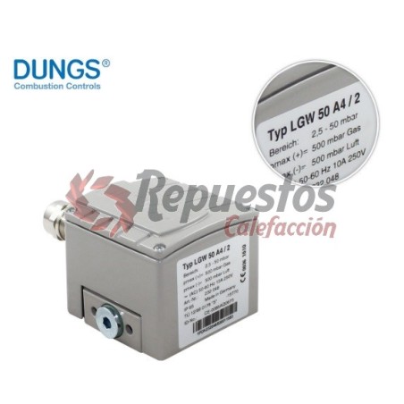 LGW 50 A4/2 IP65 PRESSURE SWITCH DUNGS 232048