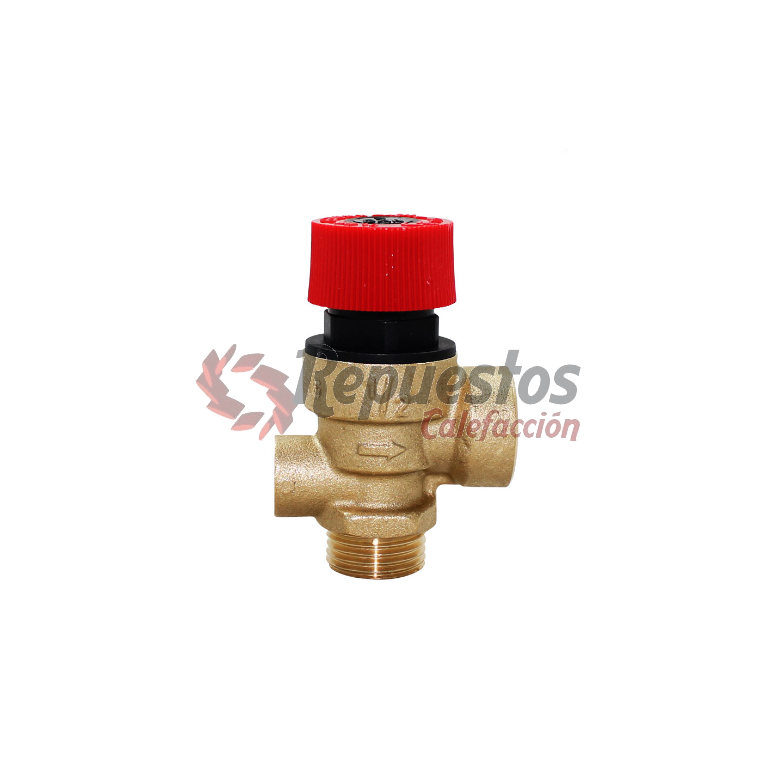 SAFETY RELIEF VALVE 3BAR With pressure gauge male  1/2