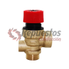 SAFETY RELIEF VALVE 3BAR With pressure gauge male  1/2