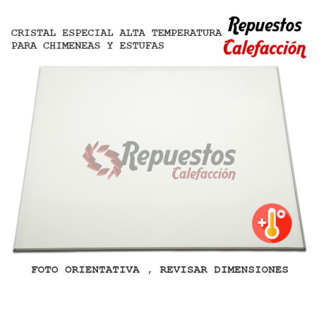 CRISTAL CHIMENEA SUPRA  SUPRAVISION 250 / 252 / 254 / 256 / 258 (cristal lateral)  452 x 395 x 4 mm