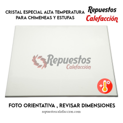 CRISTAL ESTUFA INVICTA CHTI POELE / RADIO ( 470 x 225/145 x 4 mm )