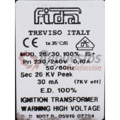 ZÜNDUNGSTRANSFORMATOR FIDA 26/30
