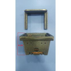 Cast iron Burner pot basket for pellet stoves 142x84mm