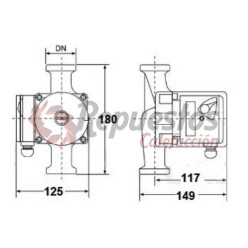 BOMBAS CIRCULADORAS A C S SAN25/35 -180  180M 1-1/2"