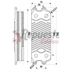 HEAT EXCHANGER PLATES  COMPATIBLE VAILLANT 19 PL 0020038572