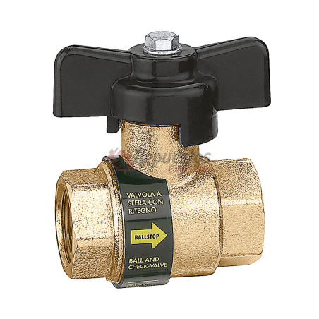BALLSTOP VALVE CALEFFI for heating systems. 1/2". Butterfly handle. 327400