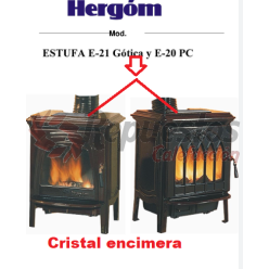 CRISTAL ESTUFA HERGOM E-20/E-21 ENCIMERA 225x112