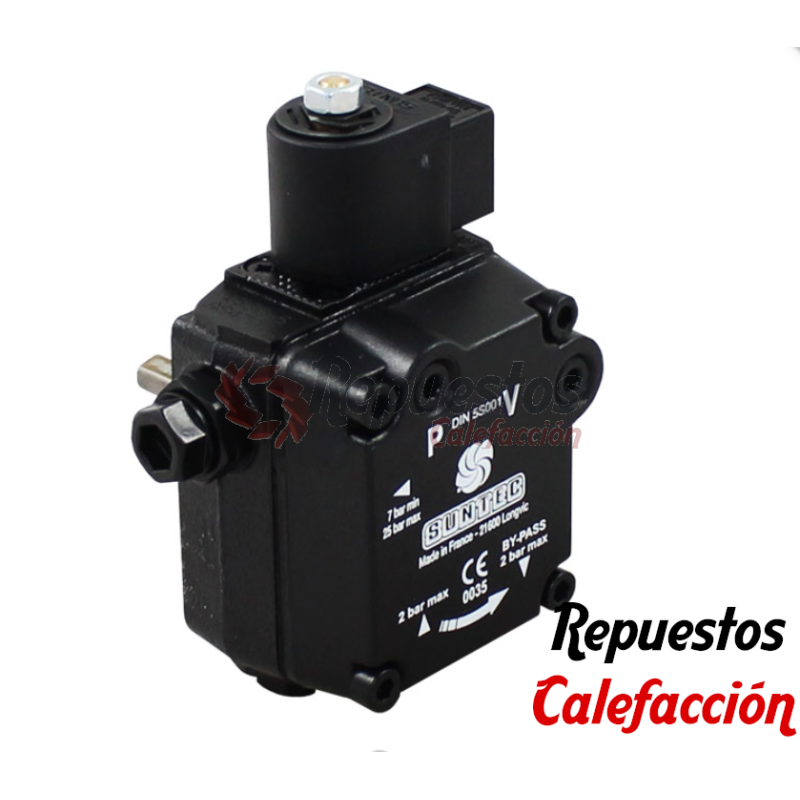 SUNTEC AS47A 1536-6 - Bomba de aceite negra para quemador de caldera