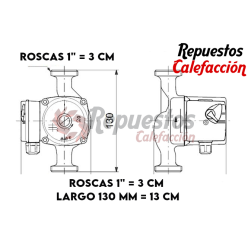 BOMBA COMPATIBLE WILO RS15/65 130MM 1"