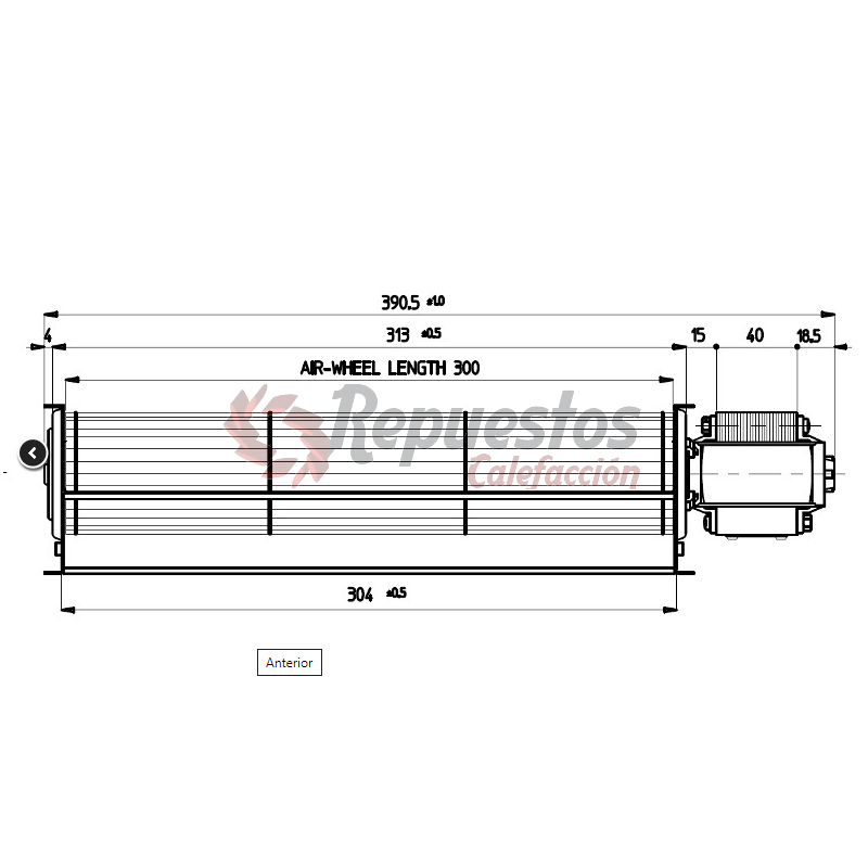 Ventilateur tangentiel double TG 60/2 180x2/30 - MVI