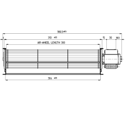 Ventilador tangencial para salamadras a pellets Bronpi TGA 60/1-300/30