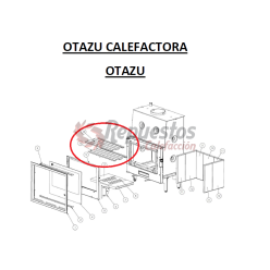 Deflector chimenea Lacunza leña calefactora OTAZU ( 1 unidad)