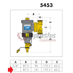 DIRT SEPARATOR WITH MAGNET CALEFFI 1"