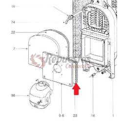 AISLANTE PUERTA  QUEMADOR 39821410  Ferroli GNTK GN GNK M UNIT and Lamborghini BIA and VIT.