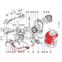 FLEXIBLE ALIMENTATION FIOUL BRÛLEUR  FERROLI SUN 900MM