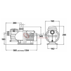 BOMBA PISCINA AUTOASPIRANTE  SCFP 551 M 0,75 HP 220V M