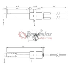 BOUGIE POUR POÊLES À PELLETS KWB PELLETFIRE PLUS MODEL MF2 GS 135