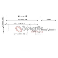 Resistenza accensione per stufe a pellet.  3/8-9.9 MM280 W 344000108