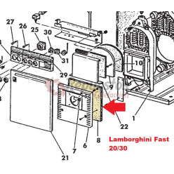 AISLANTE PUERTA QUEMADOR FAST 20/30( Nº8) F3531655