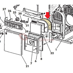 AISLANTE PUERTA LIMPIEZA FAST 20/30-VIT (Nº10) F3531634