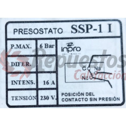 PRESOSTATO INPRO SSP1