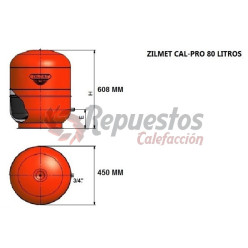 VASO EXPANSION 80lts. CALEFACCION 3/4"