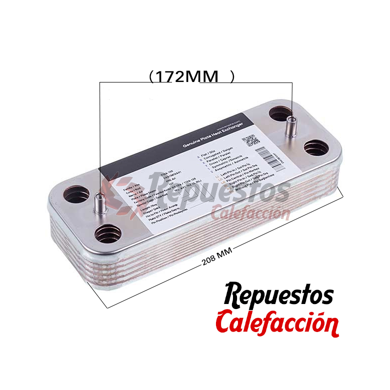 INTERCAMBIADOR COMPATIBLE SAUNIER DUVAL S10058 + JUNTAS